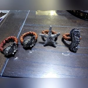 Sealife napkin rings set of 4